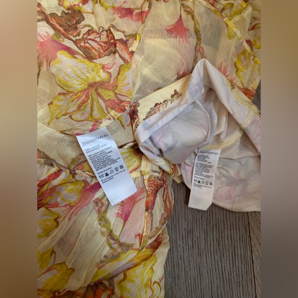 NWT Authentic Zimmermann Matchmaker Flutter Floral Midi-Dress size AU 3 - Picture 8 of 11